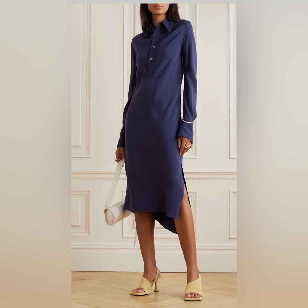 PETAR PETROV
Aila asymmetric woven shirt dress